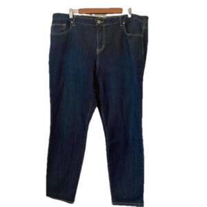 S&Co Women's 20W Western Minimalist Dark Wash Skinny Midrise Stretch Denim Jeans